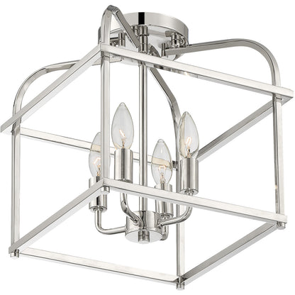 Meridian Lite Trends 4-Light Ceiling Light in Polished Nickel M60061PN