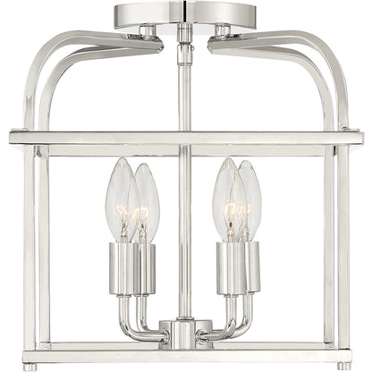 Meridian Lite Trends 4-Light Ceiling Light in Polished Nickel M60061PN