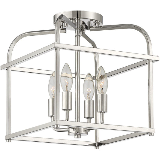 Meridian 4-Light Ceiling Light in Polished Nickel M60061PN