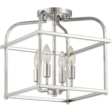 Meridian Lite Trends 4-Light Ceiling Light in Polished Nickel M60061PN