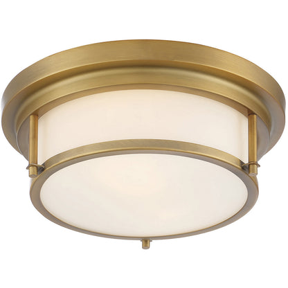 Meridian Lite Trends 2-Light Ceiling Light in Natural Brass M60062NB