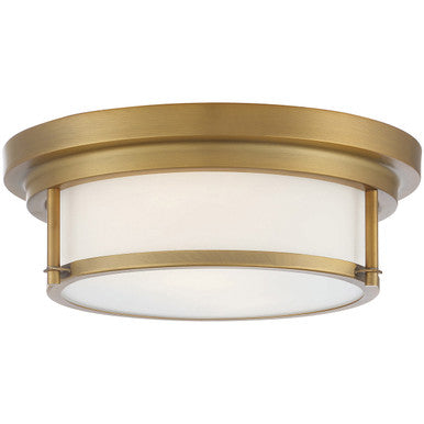 Meridian Lite Trends 2-Light Ceiling Light in Natural Brass M60062NB