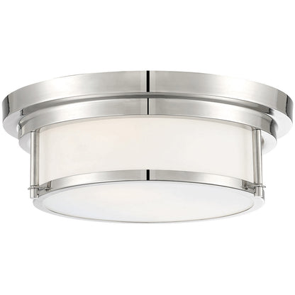 Meridian 2-Light Ceiling Light in Polished Nickel M60062PN