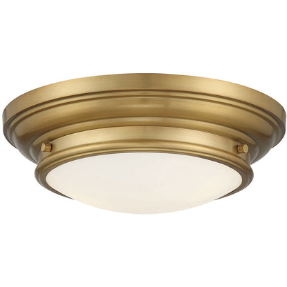 Meridian Lite Trends 2-Light Ceiling Light in Natural Brass M60063NB