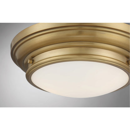 Meridian Lite Trends 2-Light Ceiling Light in Natural Brass M60063NB