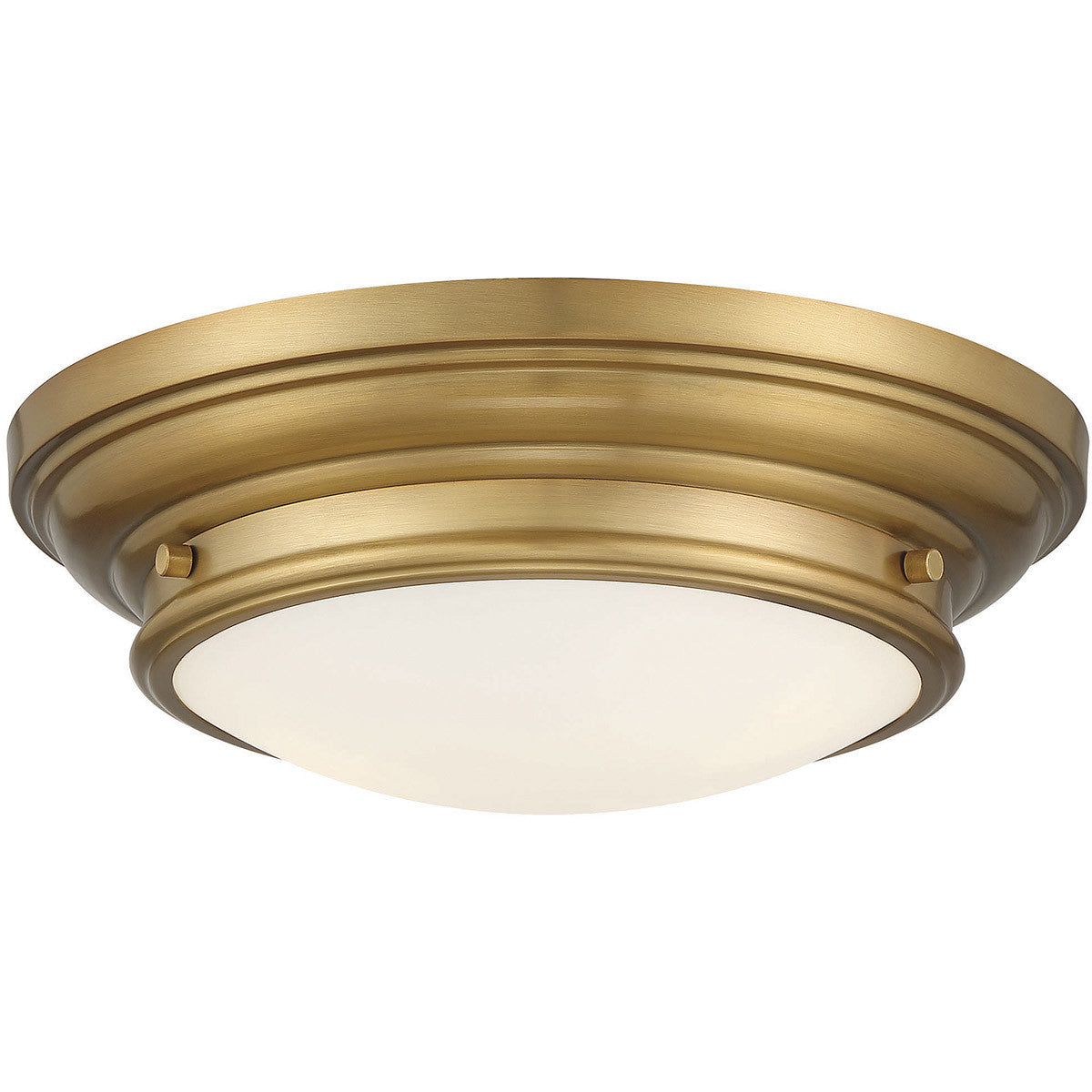 Meridian 2-Light Ceiling Light in Natural Brass M60063NB