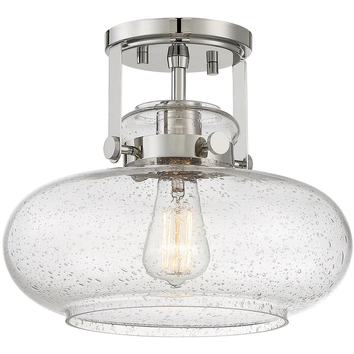 Meridian Lite Trends 1-Light Ceiling Light in Polished Nickel M60064PN