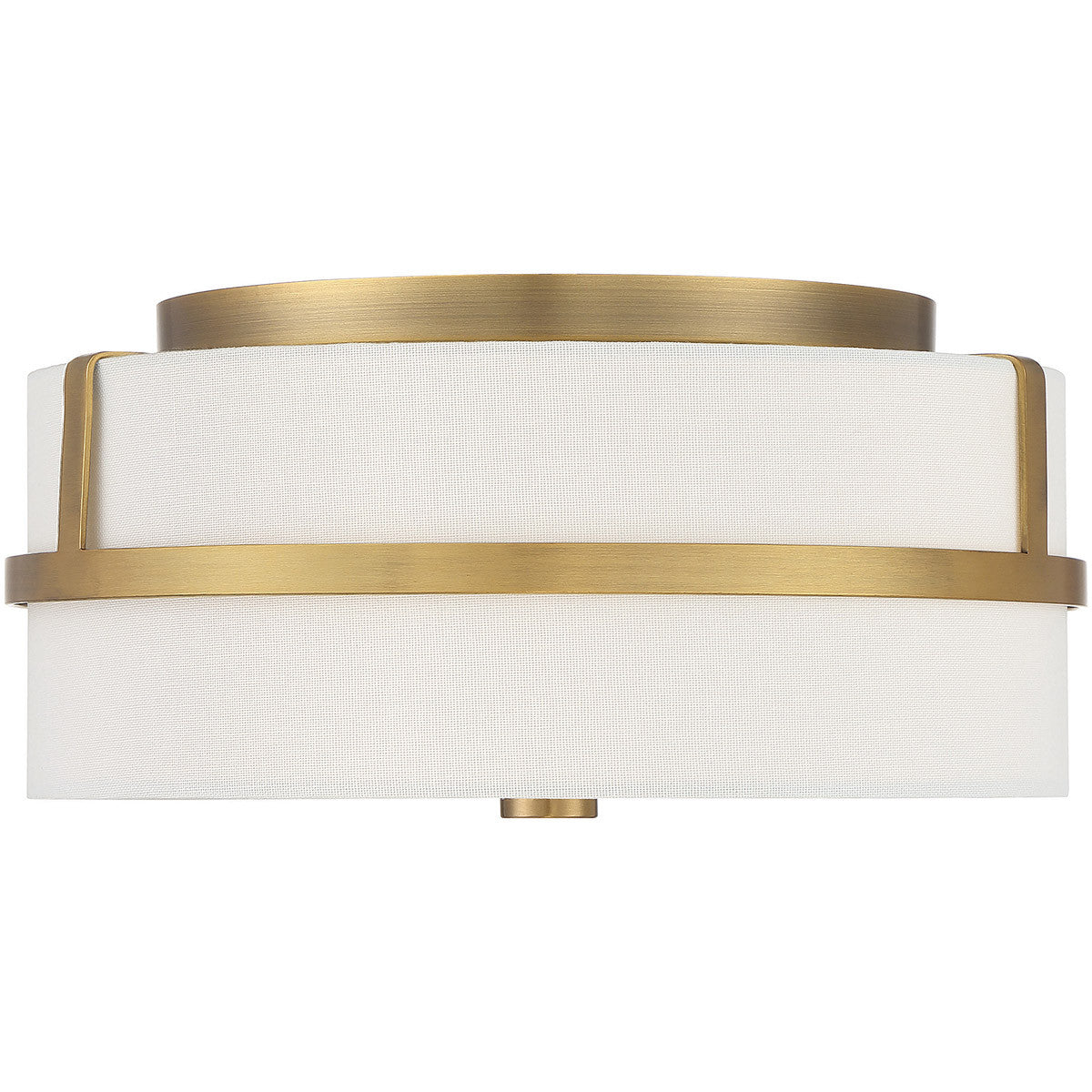 Meridian 2-Light Ceiling Light in Natural Brass M60065NB