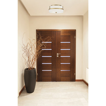 Meridian Lite Trends 2-Light Ceiling Light in Natural Brass M60065NB