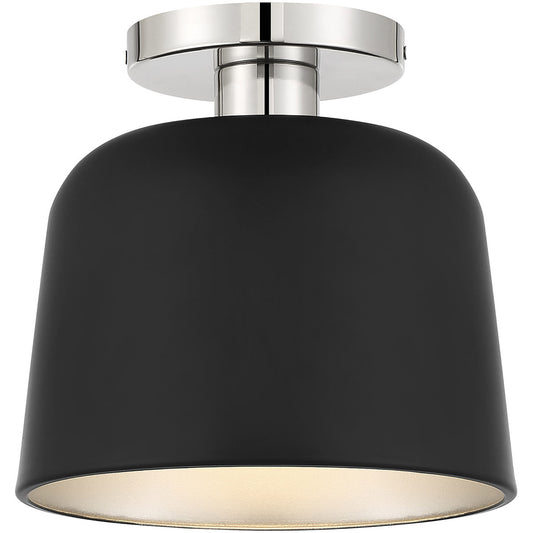 Meridian 1-Light Ceiling Light in Matte Black with Polished Nickel M60067MBKPN