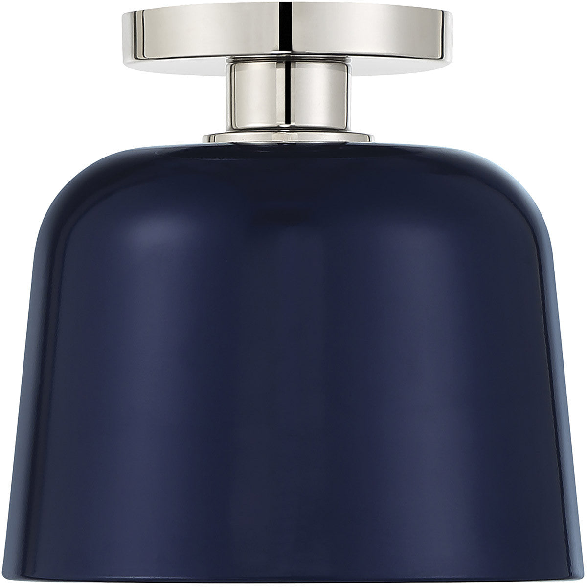 Meridian Lite Trends 1-Light Ceiling Light in Navy Blue with Polished Nickel M60067NBLPN