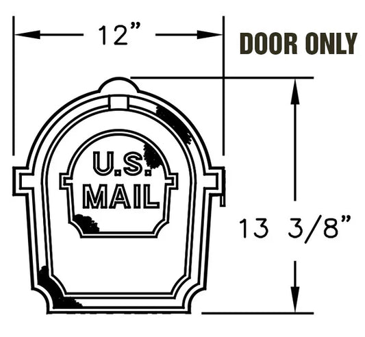 Hanover Lantern Parts MBD-P-OLD Mailbox door kit for old pine valley