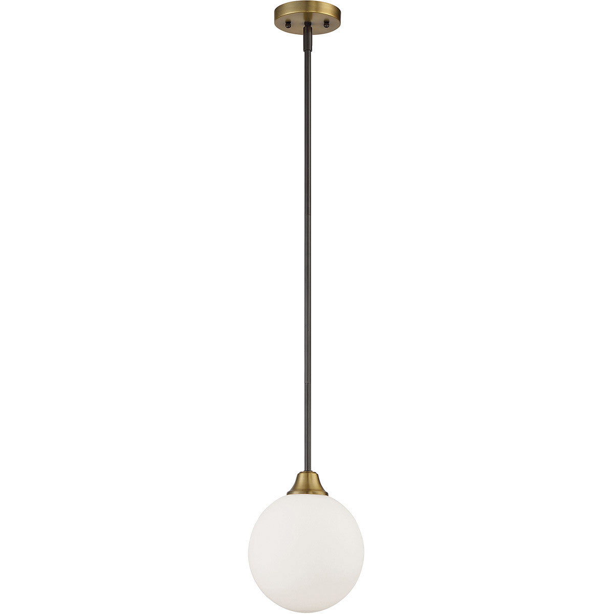 Meridian 1-Light Mini Pendant in Oil Rubbed Bronze with Natural Brass M70005-79