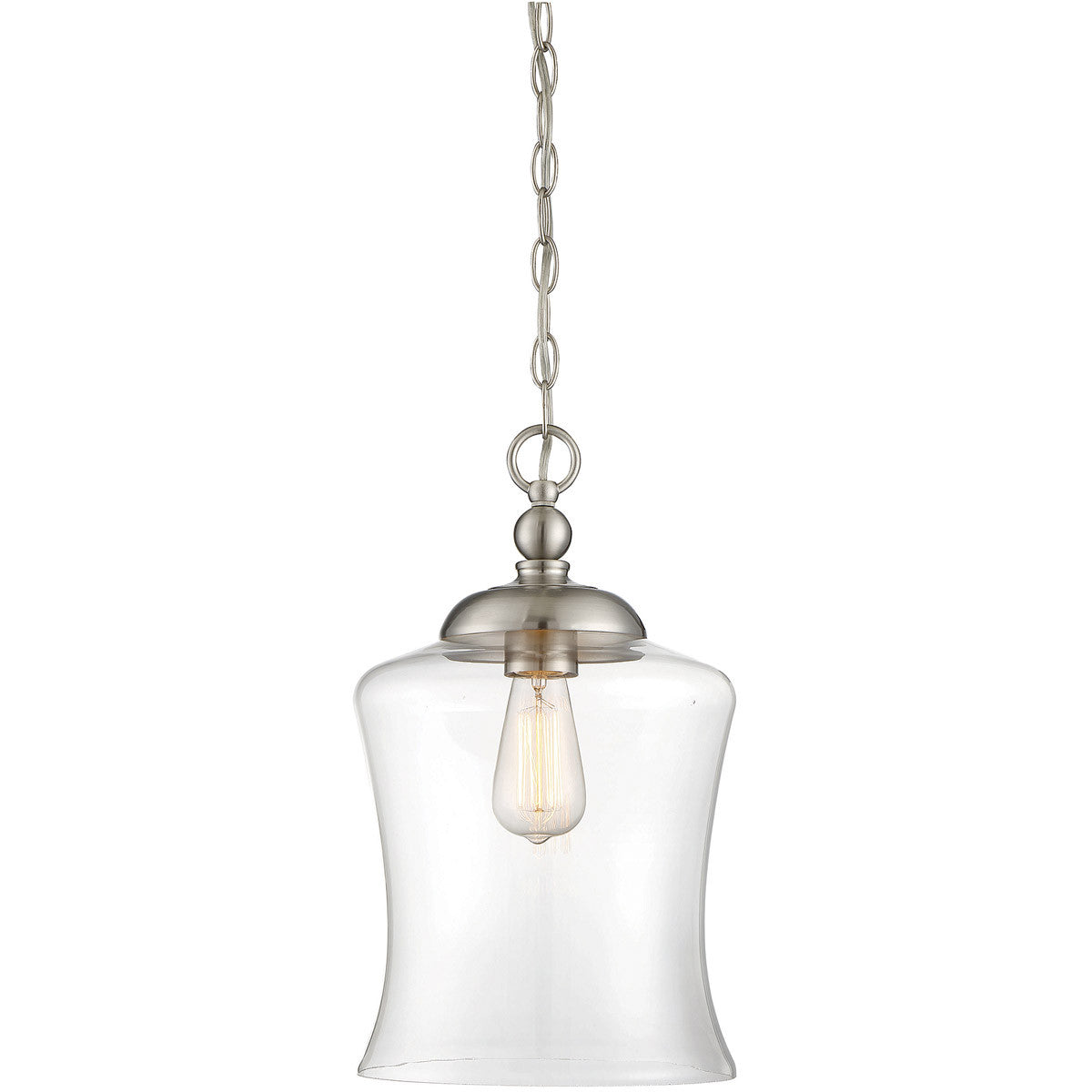 Meridian 1-Light Mini Pendant in Brushed Nickel M70019BN