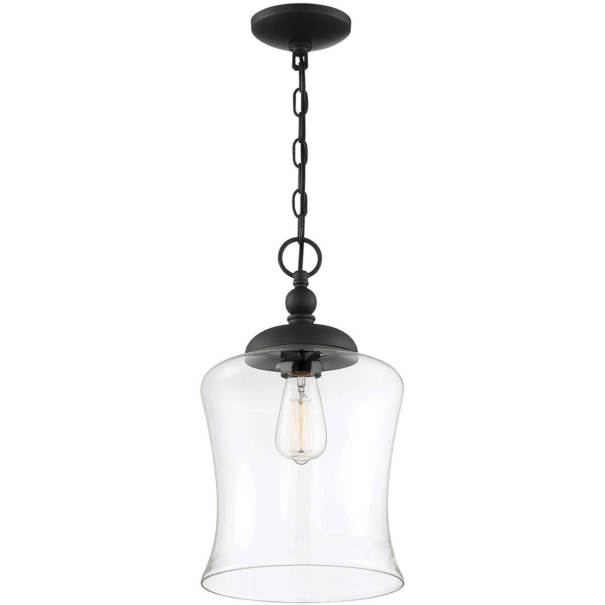 Meridian Lite Trends 1-Light Pendant in Matte Black M70019MBK