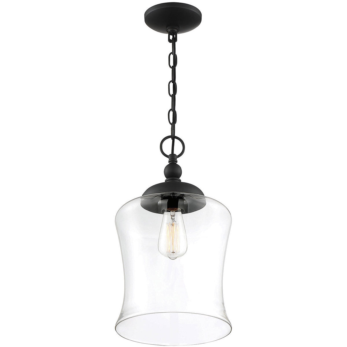 Meridian Lite Trends 1-Light Pendant in Matte Black M70019MBK