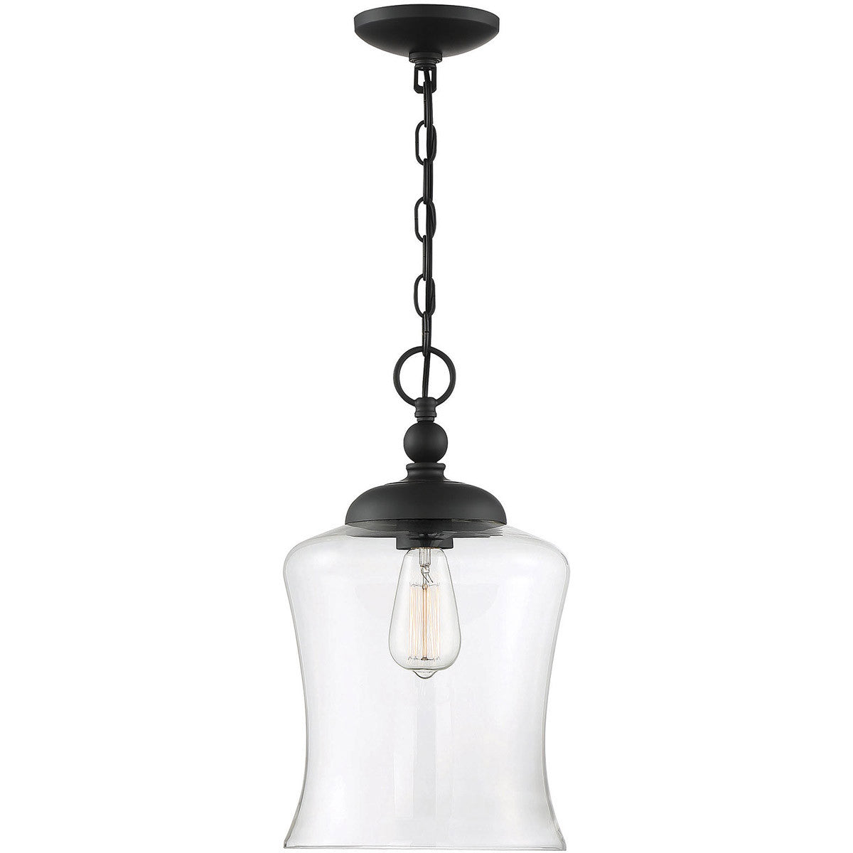 Meridian Lite Trends 1-Light Pendant in Matte Black M70019MBK