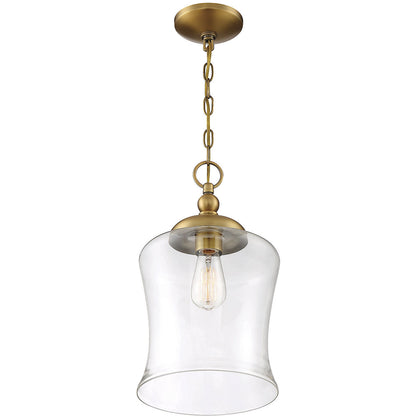 Meridian Lite Trends 1-Light Pendant in Natural Brass M70019NB