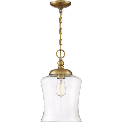 Meridian Lite Trends 1-Light Pendant in Natural Brass M70019NB