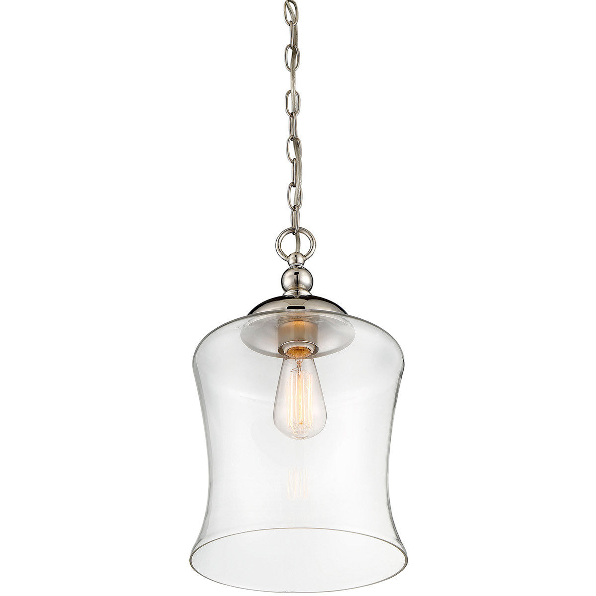 Meridian Lite Trends 1-Light Mini Pendant in Polished Nickel M70019PN