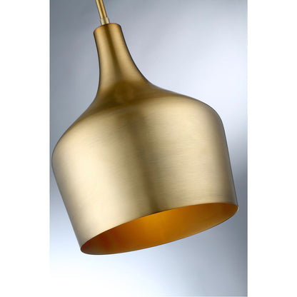 Meridian Lite Trends 1-Light Pendant in Natural Brass M70020NB