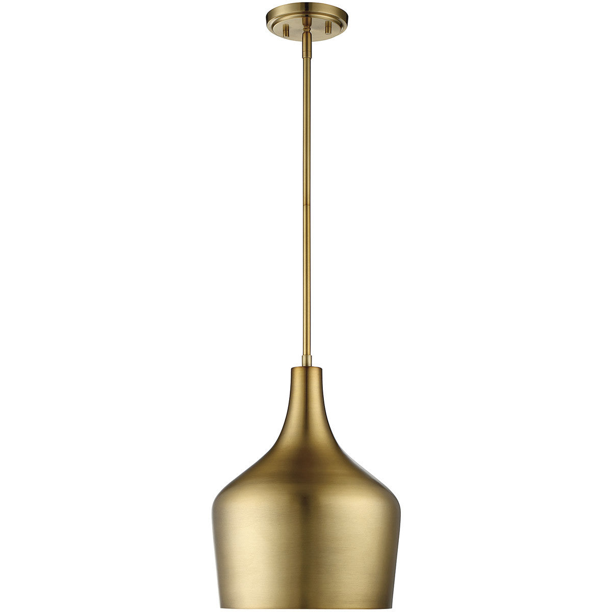 Meridian 1-Light Pendant in Natural Brass M70020NB