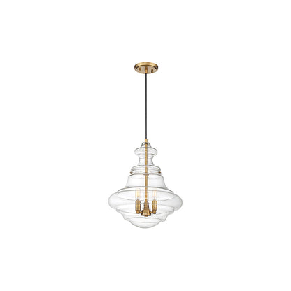 Meridian Lite Trends 3-Light Pendant in Natural Brass M70058NB