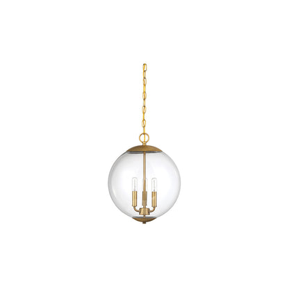 Meridian Lite Trends 3-Light Pendant in Natural Brass M70060NB