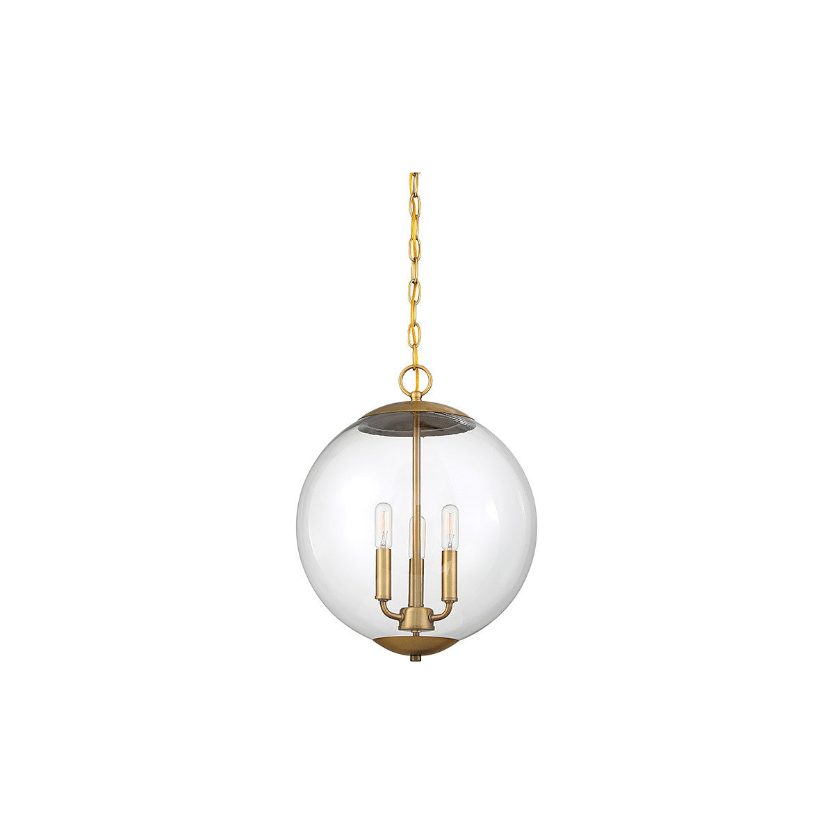 Meridian Lite Trends 3-Light Pendant in Natural Brass M70060NB