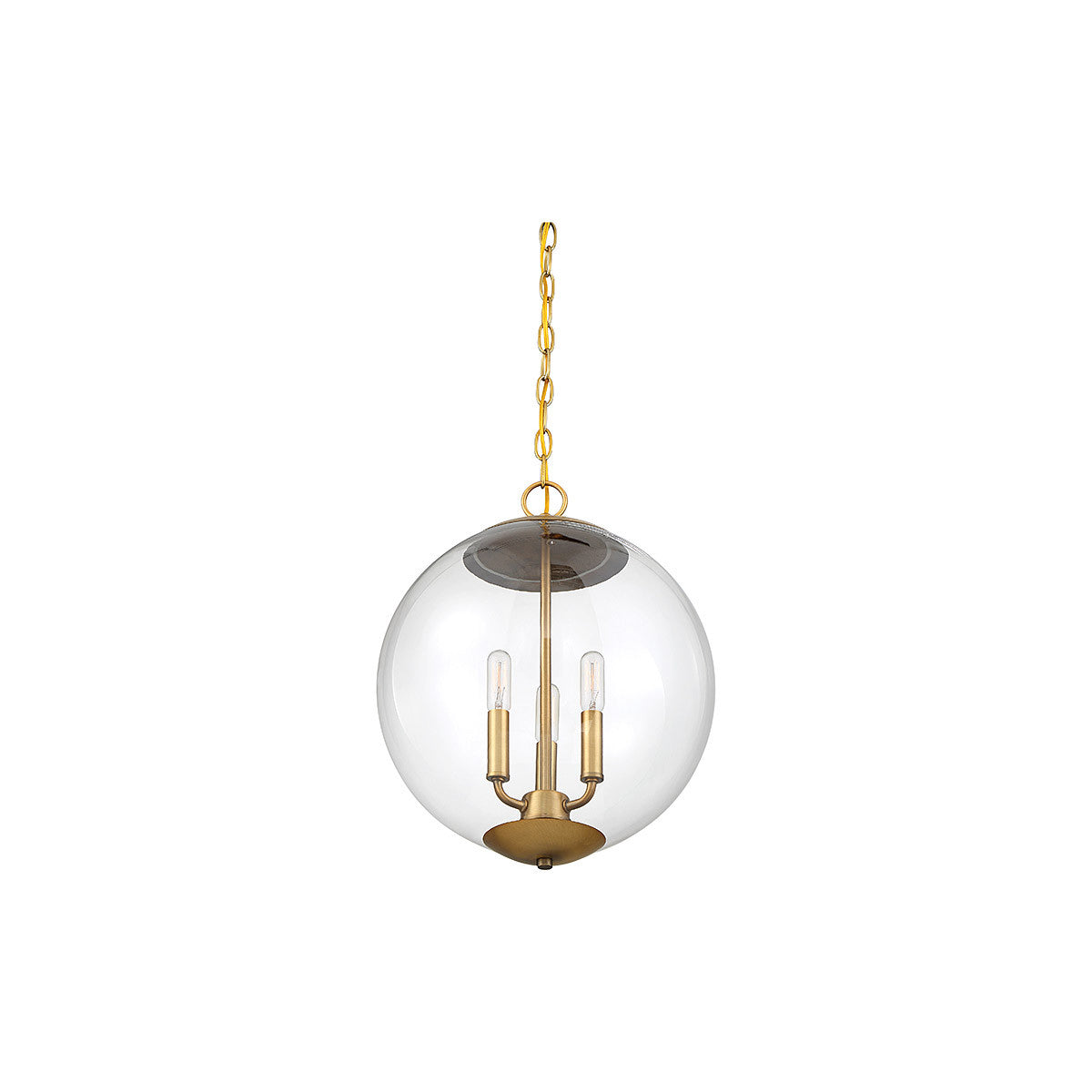 Meridian Lite Trends 3-Light Pendant in Natural Brass M70060NB