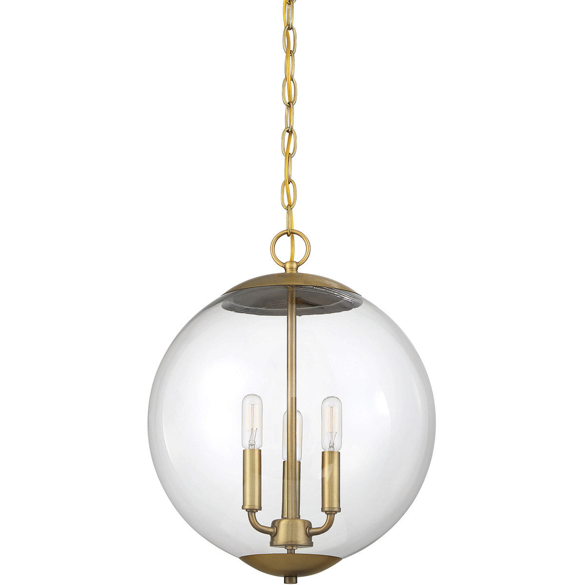 Meridian 3-Light Pendant in Natural Brass M70060NB