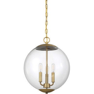 Meridian Lite Trends 3-Light Pendant in Natural Brass M70060NB