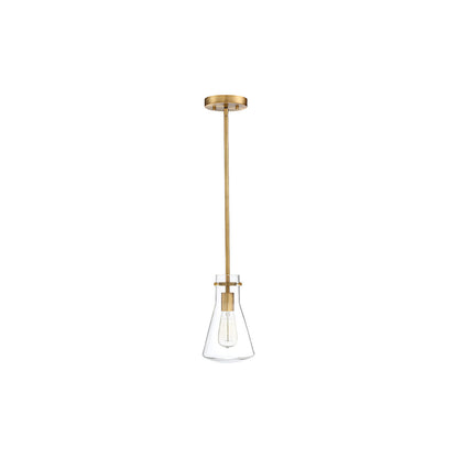 Meridian Lite Trends 1-Light Pendant in Natural Brass M70063NB