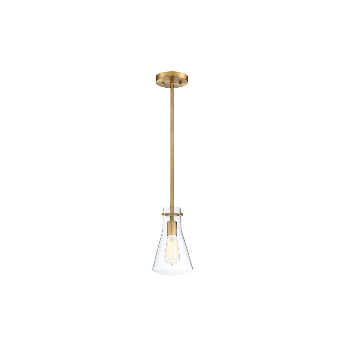 Meridian Lite Trends 1-Light Pendant in Natural Brass M70063NB