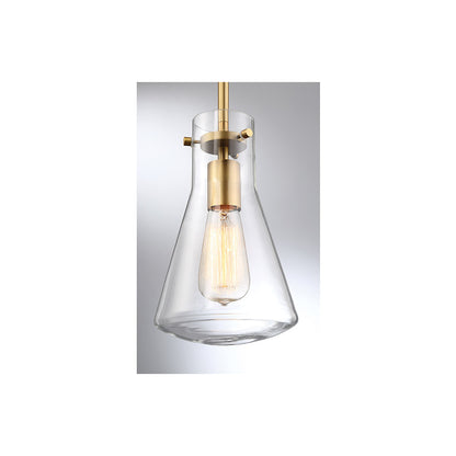 Meridian Lite Trends 1-Light Pendant in Natural Brass M70063NB