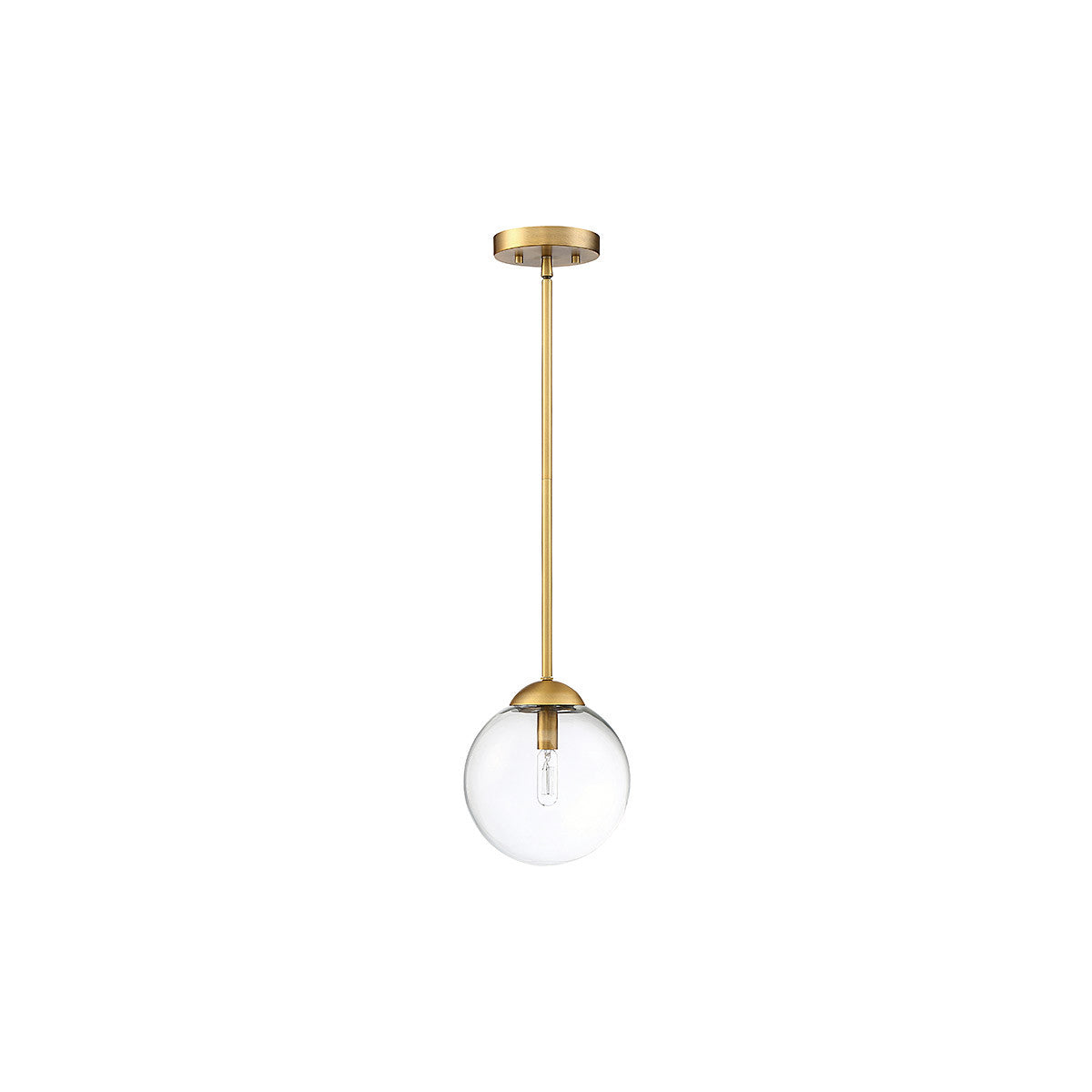 Meridian Lite Trends 1-Light Mini Pendant in Natural Brass M70067NB