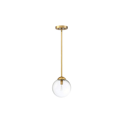 Meridian Lite Trends 1-Light Mini Pendant in Natural Brass M70067NB