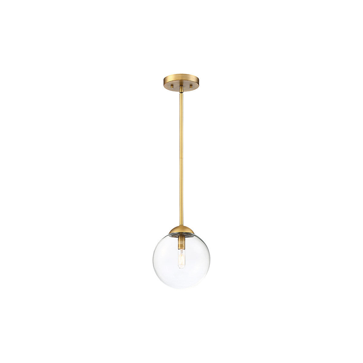 Meridian Lite Trends 1-Light Mini Pendant in Natural Brass M70067NB