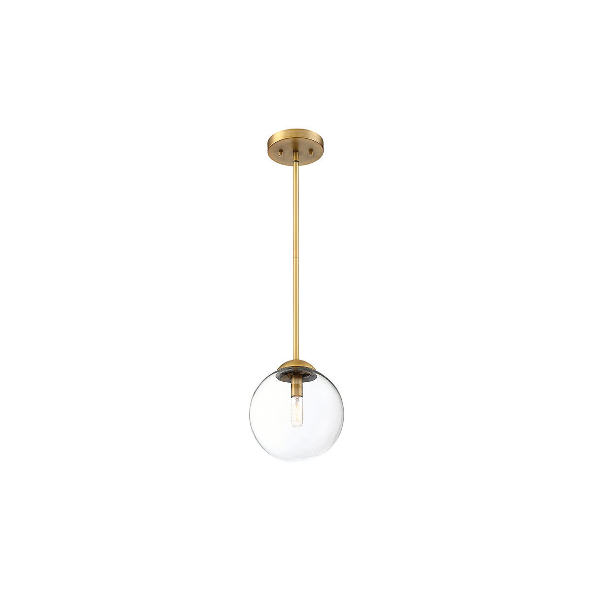 Meridian Lite Trends 1-Light Mini Pendant in Natural Brass M70067NB