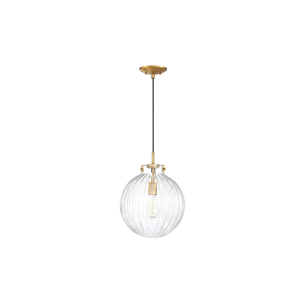 Meridian Lite Trends 1-Light Mini Pendant in Natural Brass M70068NB