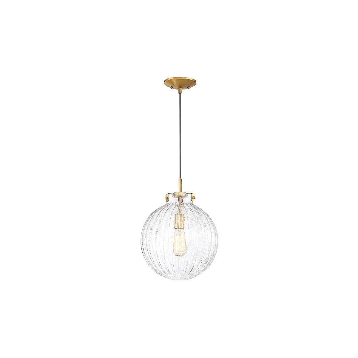 Meridian Lite Trends 1-Light Mini Pendant in Natural Brass M70068NB