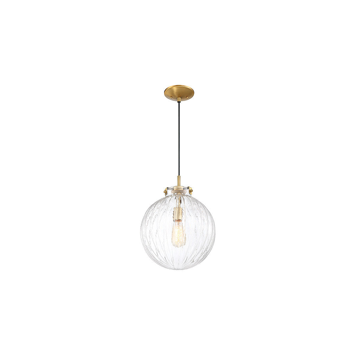 Meridian Lite Trends 1-Light Mini Pendant in Natural Brass M70068NB