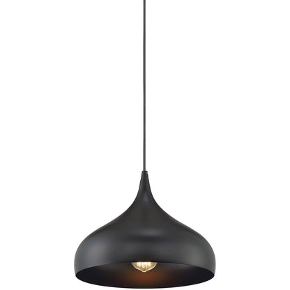 Meridian Lite Trends 1-Light Plug-In Mini Pendant in Matte Black M70075MBK