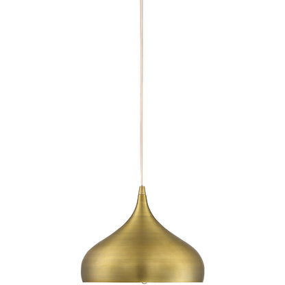 Meridian Lite Trends 1-Light Plug-In Mini Pendant in Natural Brass M70075NB