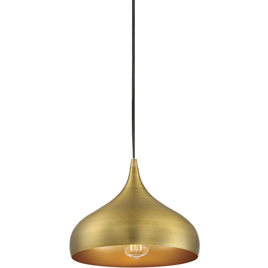 Meridian 1-Light Mini Pendant in Natural Brass M70075NB