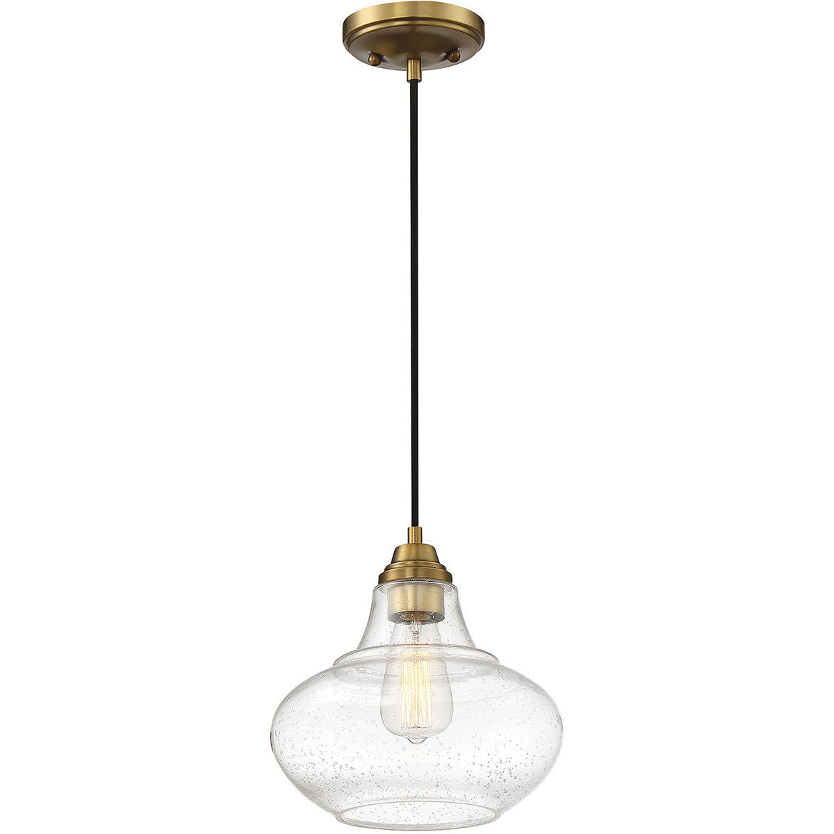 Meridian Lite Trends 1-Light Mini Pendant in Natural Brass M70080NB