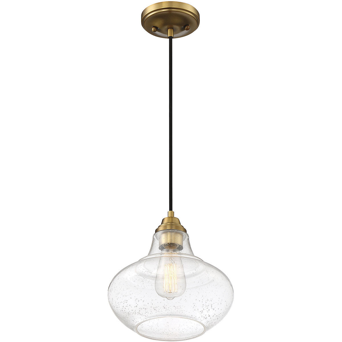 Meridian Lite Trends 1-Light Mini Pendant in Natural Brass M70080NB