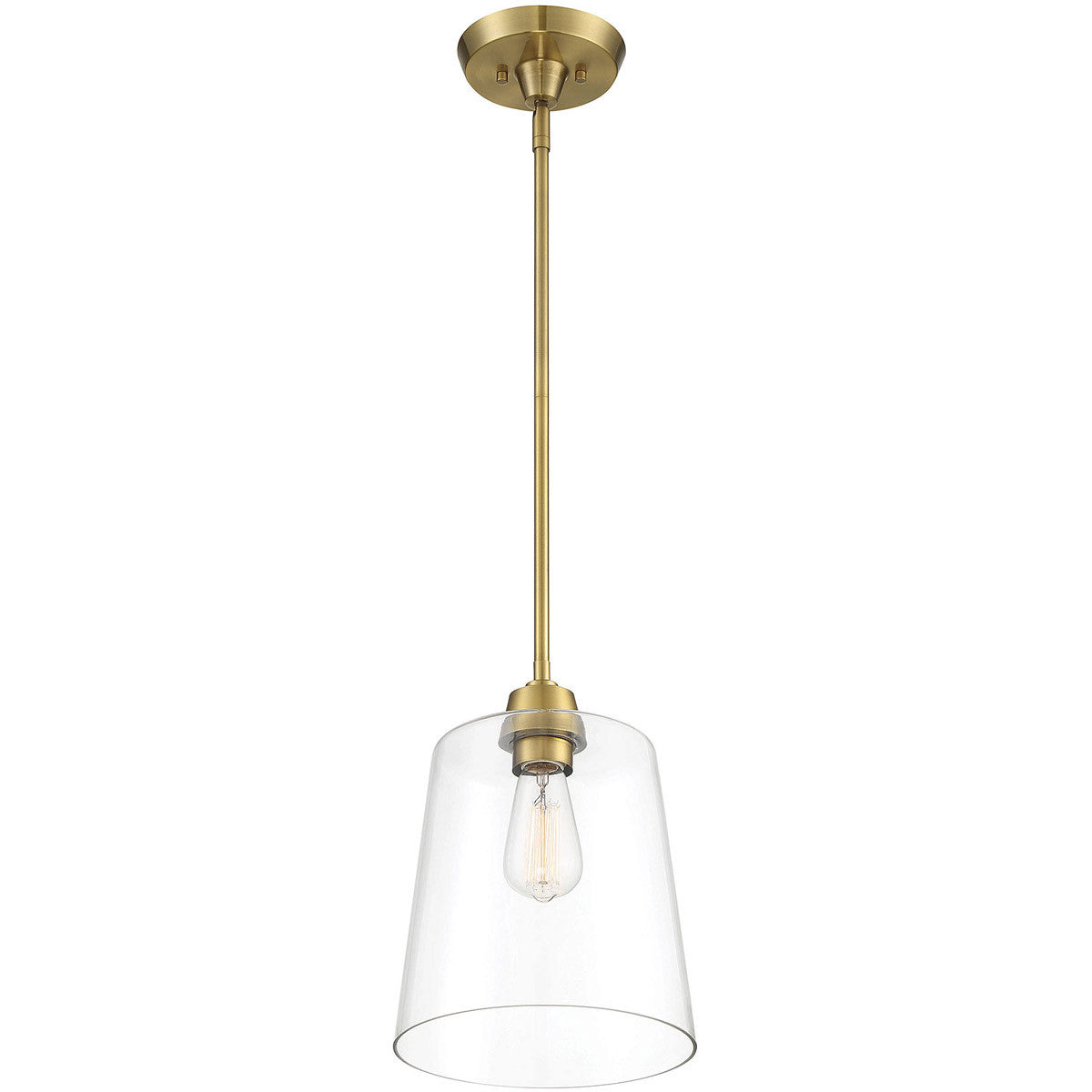 Meridian Lite Trends 1-Light Pendant in Natural Brass M70081NB