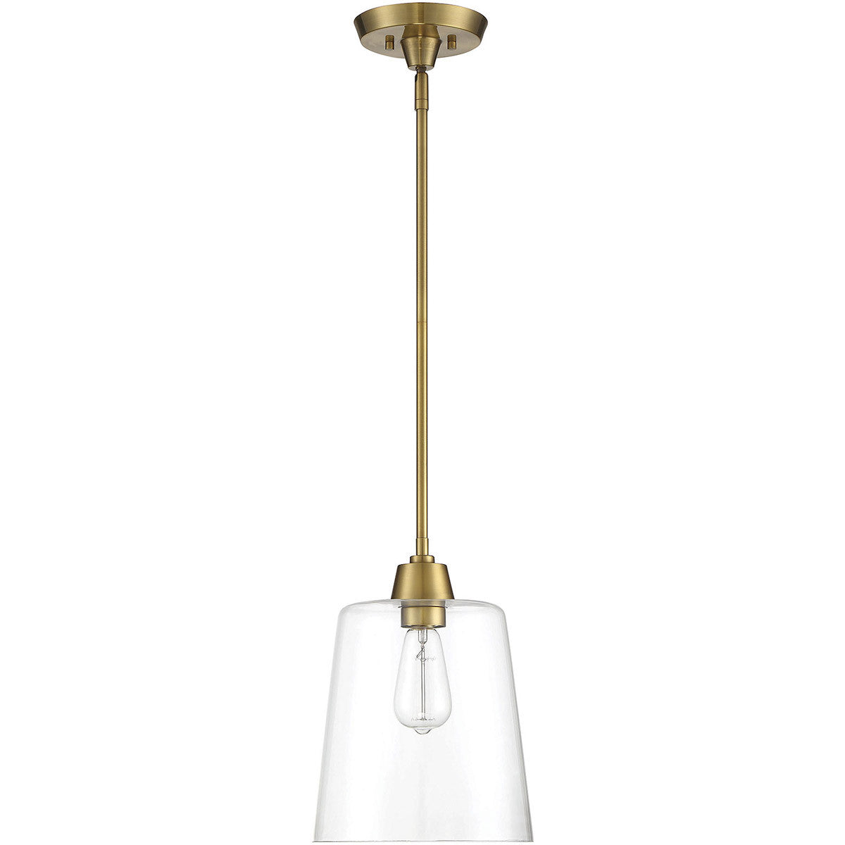 Meridian Lite Trends 1-Light Pendant in Natural Brass M70081NB