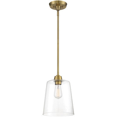 Meridian Lite Trends 1-Light Pendant in Natural Brass M70081NB